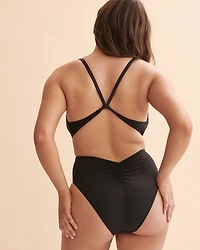 Maillot une-pièce plongeant Rib