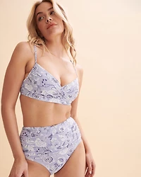 Haut de bikini push-up Blue Floral