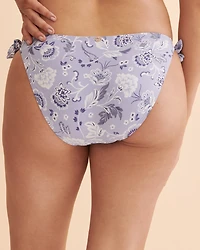 Bas de bikini noué aux hanches Blue Floral