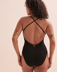 Maillot de bain une-pièce plongeant Pucker Up