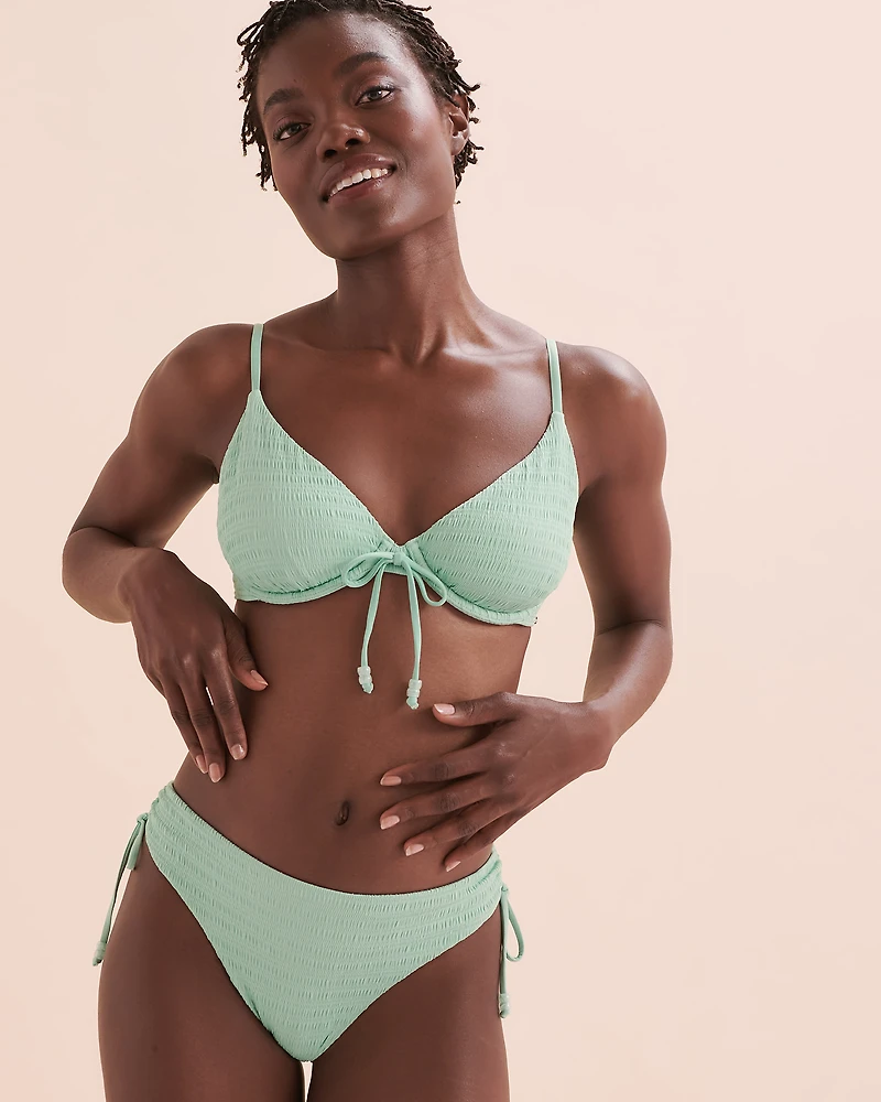 Bas de bikini noué aux hanches texturé Bahamas