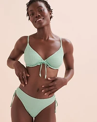 Bas de bikini noué aux hanches texturé Bahamas