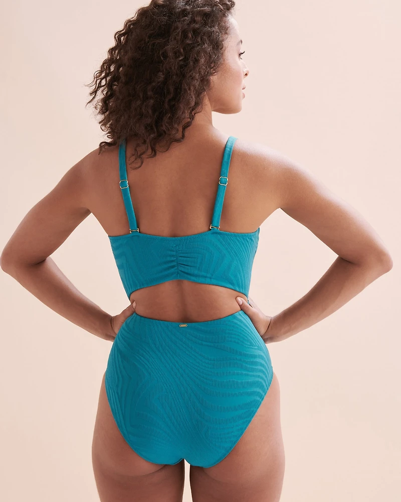 Pacific Jungle Front Twist One-piece Swimsuit