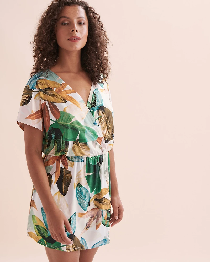 Robe courte cache-coeur Pacific Jungle