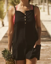 Thin Straps Linen Romper