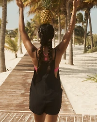 Thin Straps Linen Romper