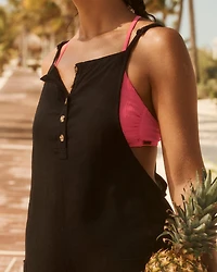 Thin Straps Linen Romper