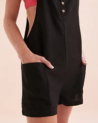 Thin Straps Linen Romper