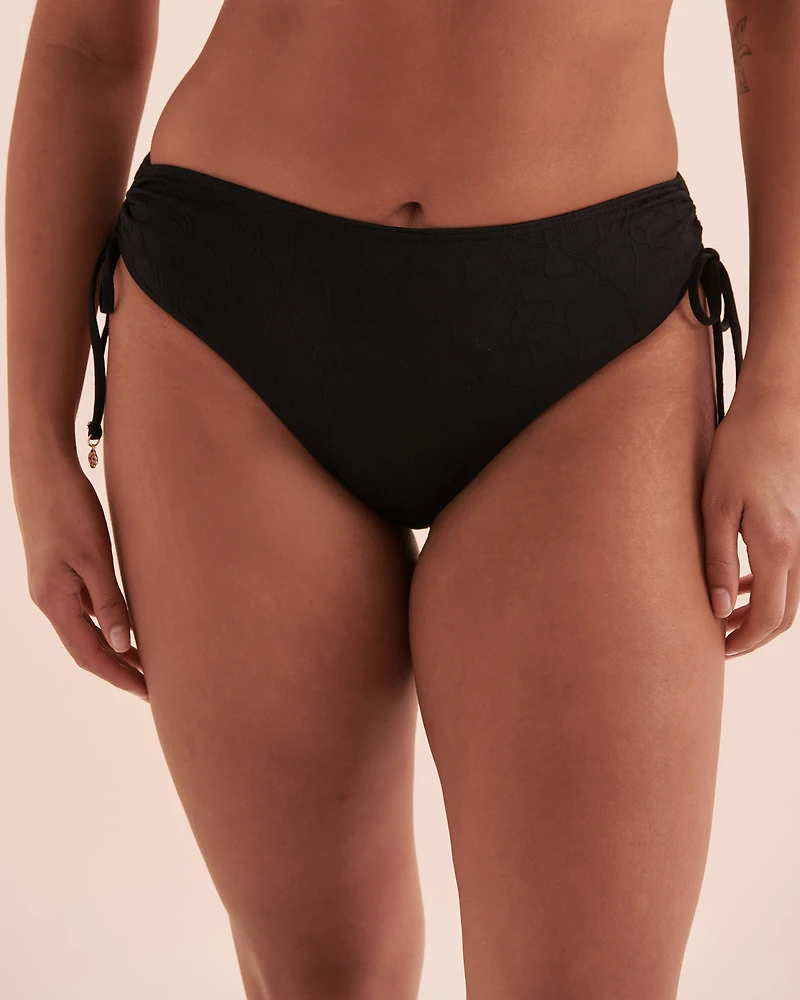 Bas de bikini noué aux hanches texturé Floral Mist