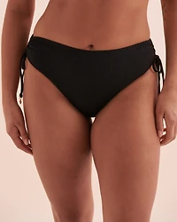 Bas de bikini noué aux hanches texturé Floral Mist