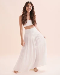 Jupe longue texture nid d'abeilles