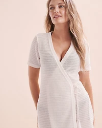 Robe cache-cœur en crochet