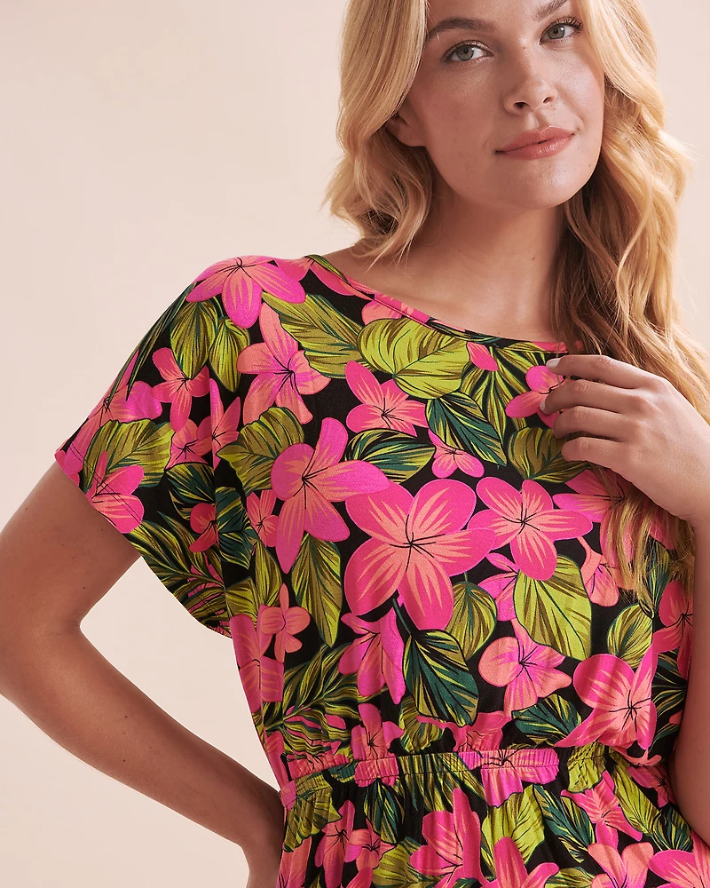 Robe courte en crêpe Tropic Bliss