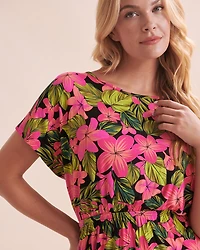 Robe courte en crêpe Tropic Bliss