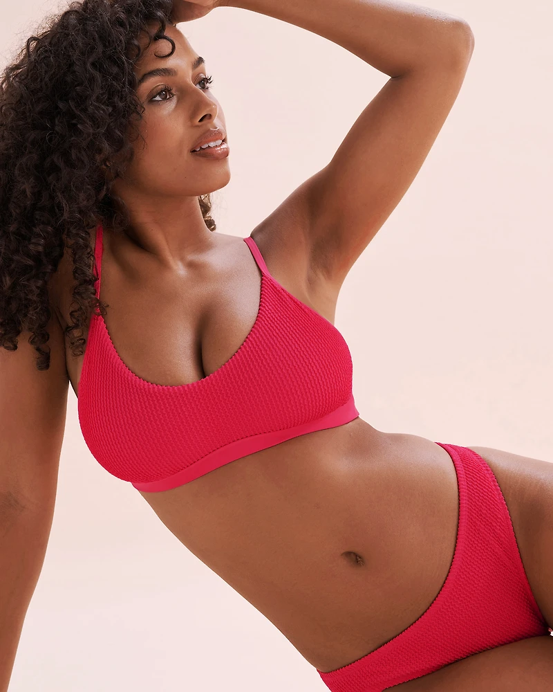 Sorbet Alexa Textured D+ Cup Bralette Bikini Top