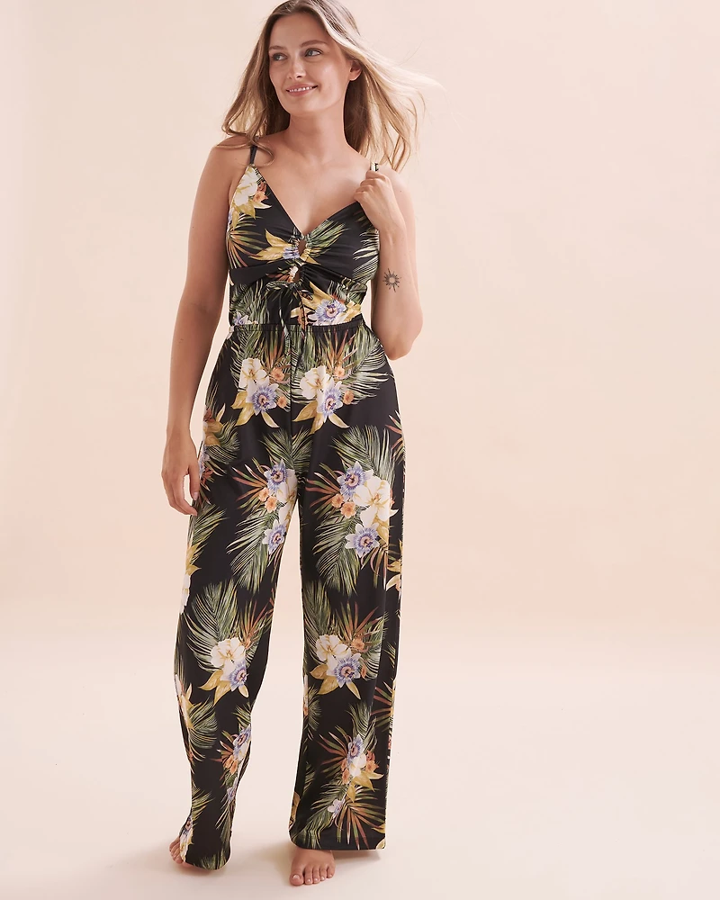 Exotic Tiki Sleeveless Jumpsuit