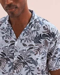 Linen Printed Short Sleeve Shirt