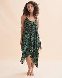Robe midi en mousseline Jungle Fever