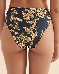 Delft Flowers Reversible High Waist Cheeky Bikini Bottom