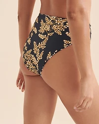 Delft Flowers Reversible High Waist Cheeky Bikini Bottom