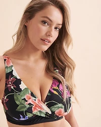 Floral Fantasy Vera Plunge Bikini Top