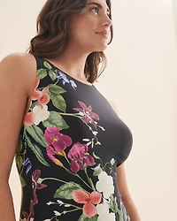 Maillot une-pièce encolure haute Layla Floral Fantasy