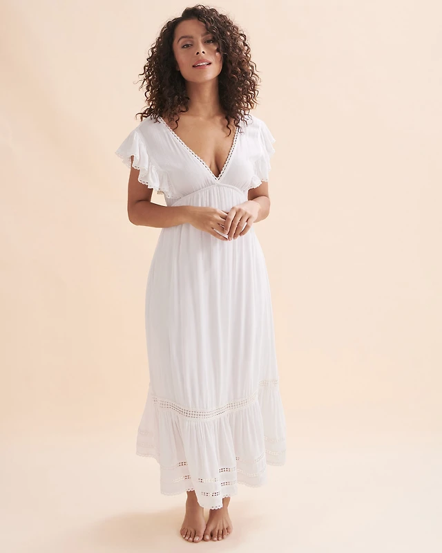 ruffled chiffon maxi dress dynamite Ruffled Chiffon Maxi Dress Pink