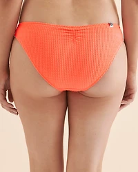 Bas de bikini taille basse texturé Sorbet