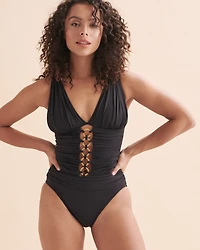Maillot une-pièce plongeant Ring Me Up