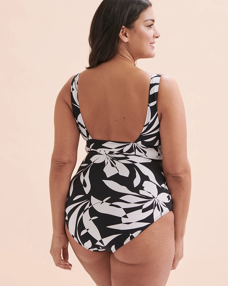 Graphic Art Plunge One-piece Swimsuit