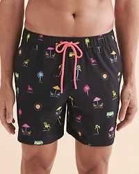 Neon Vibes Casual Volley Swimsuit