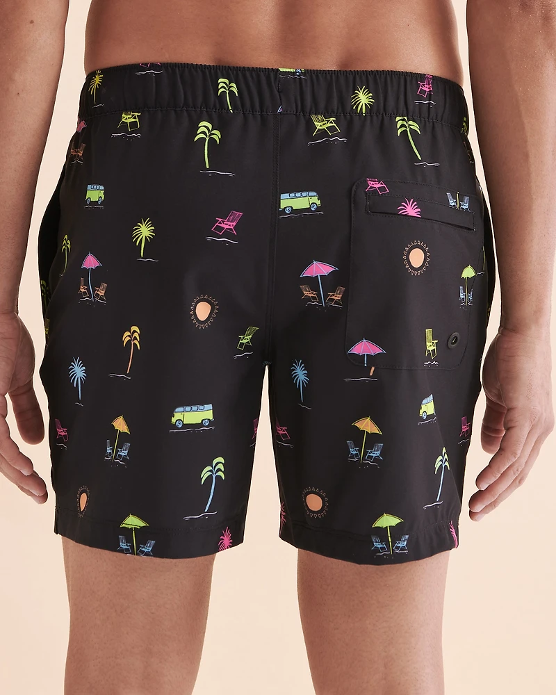 Neon Vibes Casual Volley Swimsuit