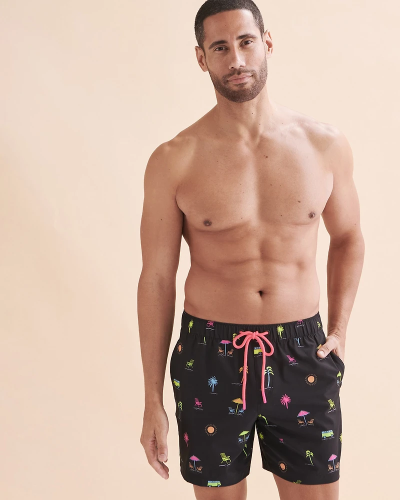 Neon Vibes Casual Volley Swimsuit