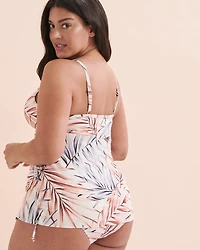 Desert Palm Draped Push-up Tankini Top