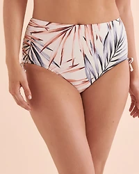 Desert Palm Side Tie High Waist Bikini Bottom