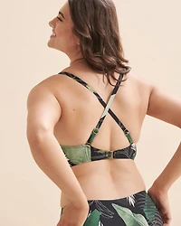 Haut de bikini croisé Marianne Surplice Boho Palms