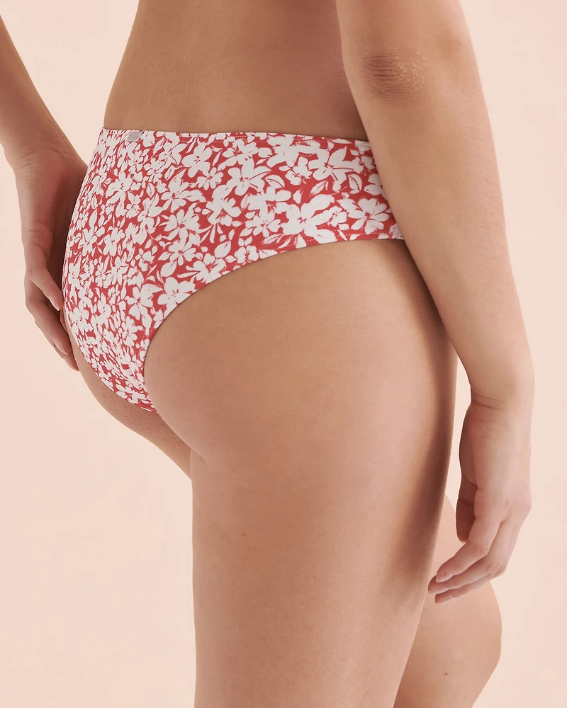 Bright Red Cheeky Bikini Bottom
