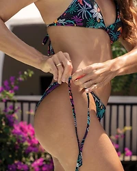 Bas de bikini brésilien noué aux hanches Tiki Sand & Sea