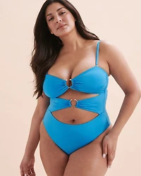 Maillot une-pièce bandeau à découpes