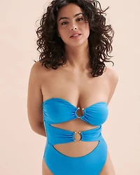 Maillot une-pièce bandeau à découpes