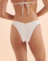 Bas de bikini tanga coupe en V côtel