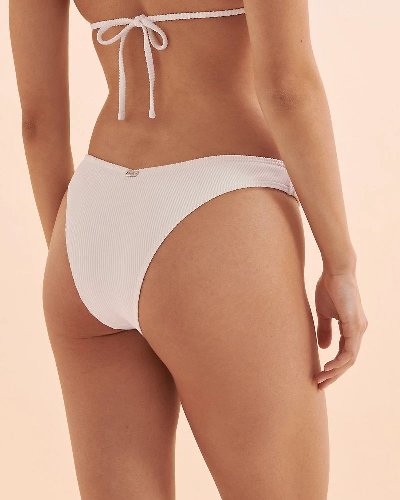 Bas de bikini tanga coupe en V côtel