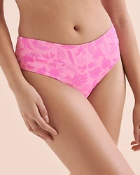 Fuchsia Fever High Waist Cheeky Bikini Bottom