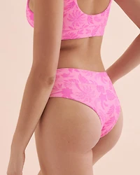 Bas de bikini cheeky taille haute Fuchsia Fever