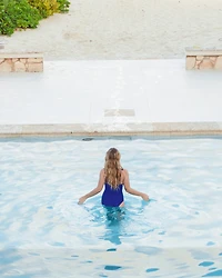 Honeycomb Spliced One-piece Swimsuit