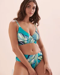 Haut de bikini triangle Cecile Jungle Foliage