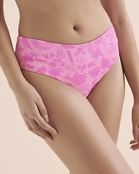 Bas de bikini cheeky taille haute Fuchsia Fever