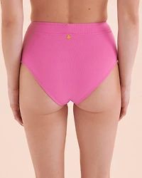 Bas de bikini taille haute Malibu Pink Lady