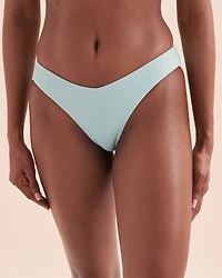 Bas de bikini tanga coupe en V côtel