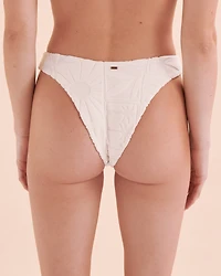 Bas de bikini brésilien coupe échancrée ratiné Santorini